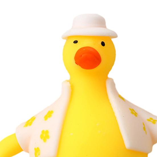 Stress Relief Duck Squeeze Toy Cartoon Dressed Duck Sensory Toy Slow Rebound Stretchy Animal Fidget Toy Decompression Tool