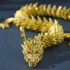 Flexible Joints Articulated Fidgety Toy Chinese Dargon Figurine Statue with Detailing Home Decors 3D Printed Dragon