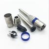 Blue Circular Metal Spring Card Faucet 3-Core KTV Microphone Long Tail Connector - Canon Male & Female