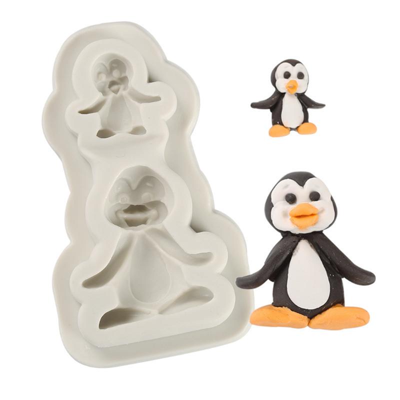 Penguins Mould Silicone Mold Fondant Cake Decorating Tool Gumpaste Sugarcraft Chocolate Forms Bakeware