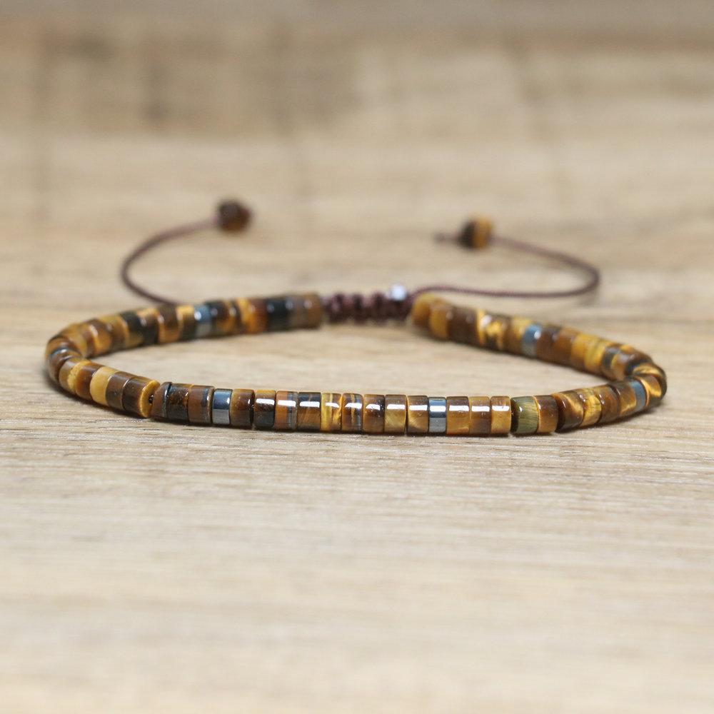 2x4mm Dainty Imperial Jasper Bracelet for Women Handwoven Adjustable Healing Stone Jewelry Alloy Main Material for Anniversary