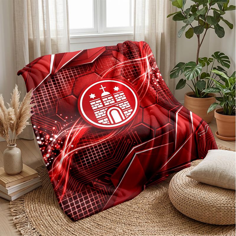 FC St. Pauli Football Print Flannel Blanket, Soft Warm Lightweight Throw Blanket for Sofa Bed Camping