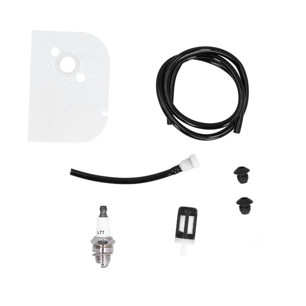 Compact Air Filter Tube Black and White Air Fuel Filter Kit Durable Chainsaw Parts