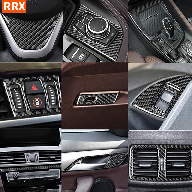 

Для BMW X1 F48 2016-X2 F39 2018-шестерня радио панель кондиционера рулевое колесо наклейки из углеродного волокна