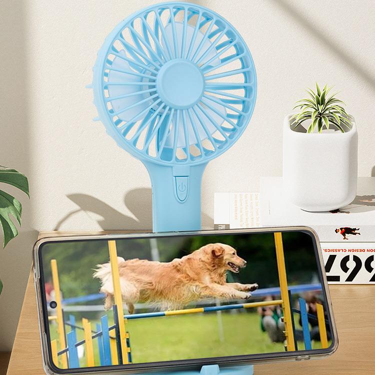 USB Rechargeable Cartoon Handheld Mini Fan - Portable for Travel, Student Use, Household, and Gifts.