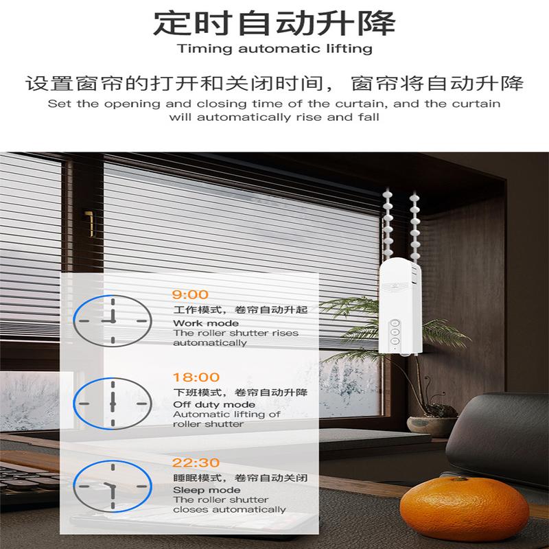 Tuya WiFi Bluetooth Zigbee Smart Motorized Chain Roller Blinds Remote Voice Control Shade Shutter Drive Motor Works Alexa Google