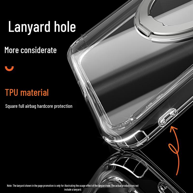 Huawei Magnetic Clear Phone Case with 360° Rotating Kickstand