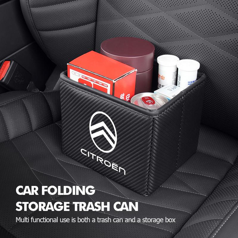 Foldable Car Storage Box Snack Toy Basket Dirty Clothes Basket For Citroen C4 C3 C5 C1 C2 C6 VTS C4L DS3 DS4 DS5 Grand Berlingo aik256