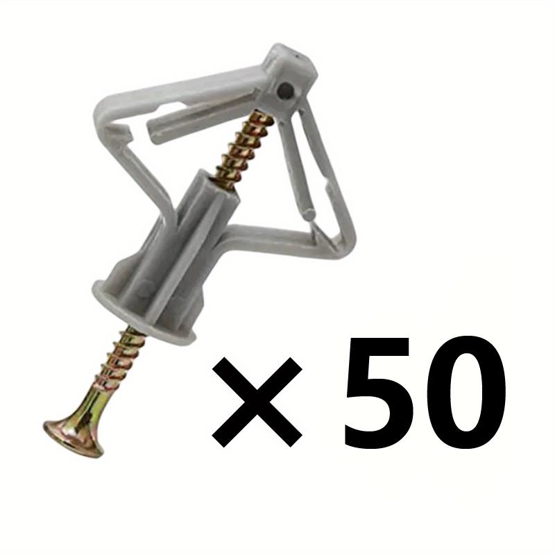 30/50 set of gypsum board expansion screws, expansion tubes, plastic plugs, butterfly type self-tapping screws