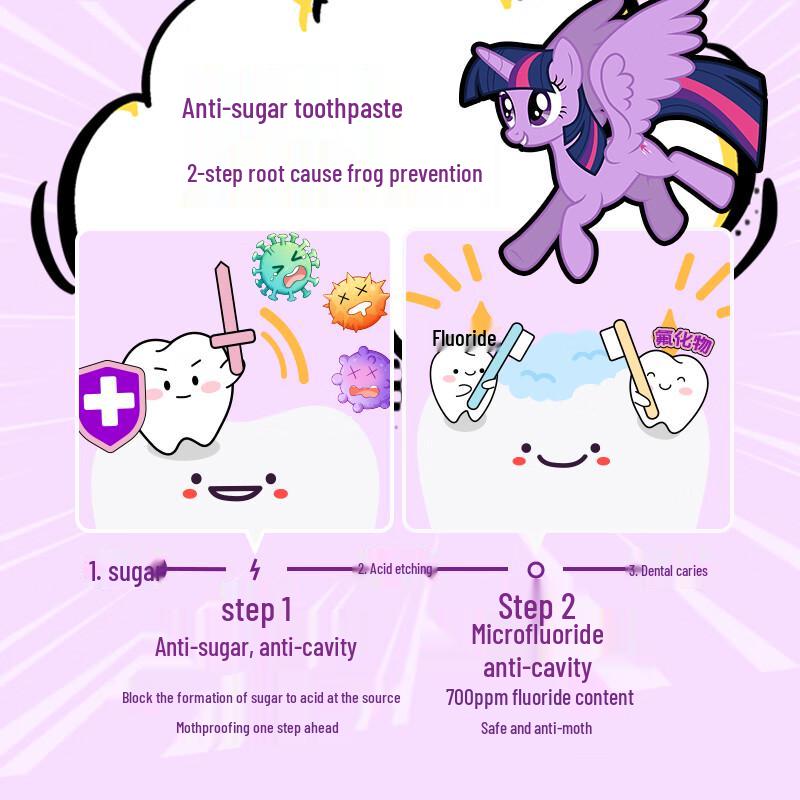 Lengsuanling My Little Pony Kids Fluoride Toothpaste