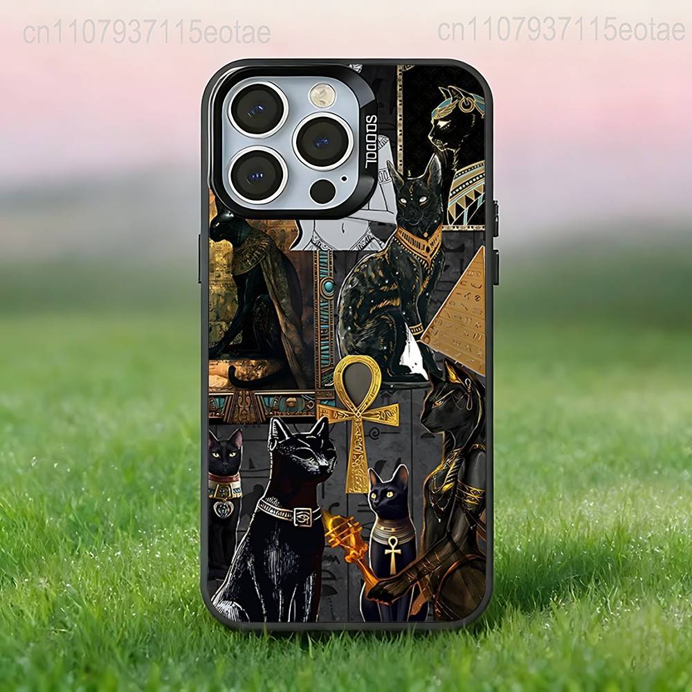 A-Ancient Art Egypt COOL Phone Case For iPhone 17,16,15,14,13,12,11,Pro,Max,Plus,E,Air,Mini Black Tpu IMD Cover