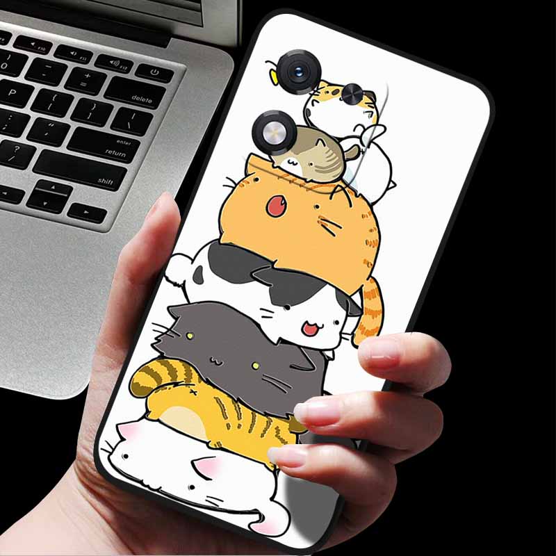 For Honor X70i 5G ABR-AN00 3D Relief Flower Emboss Soft Silicone Back Cover For Honor X70i X70i 5G Relief Emboss Case Honor X70i