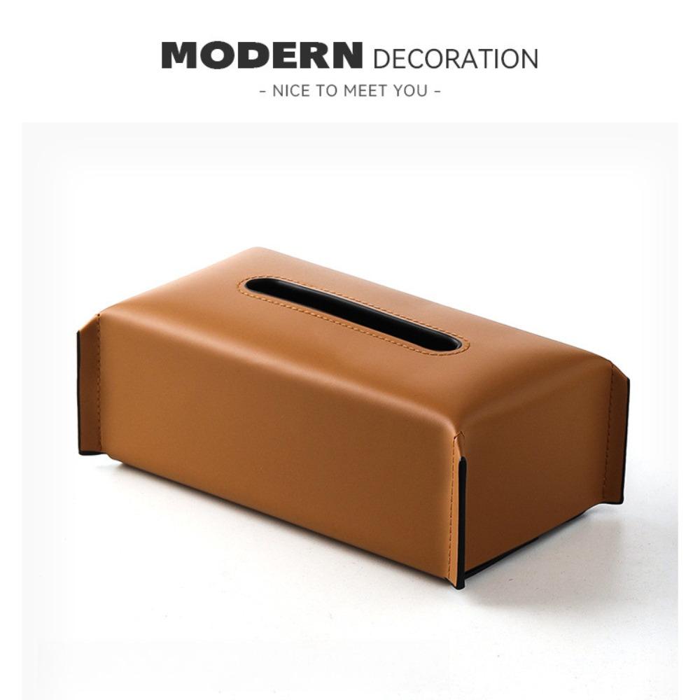 Puppy Dog Design Tissue Box Cover PU Leather Tissue Case  for Living Room