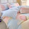 Bed Sheet Bedding Four-piece Set Thickened Brushed Quilt Cover Bed Dormitory Bedding Quilt Cover