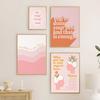 Mental Health Quote Propaganda Poster Print Therapist Office Wall Art Decor Pink Girl Mental Pyramid Canvas Painting Room Home