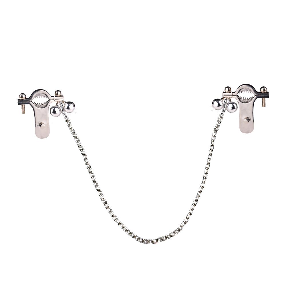 QKKQ Stainless Steel Animal Teeth Nipple Clamps With Adjustable Chain Breast Restraints Female Masturbation Sex Toys BDSM Slave