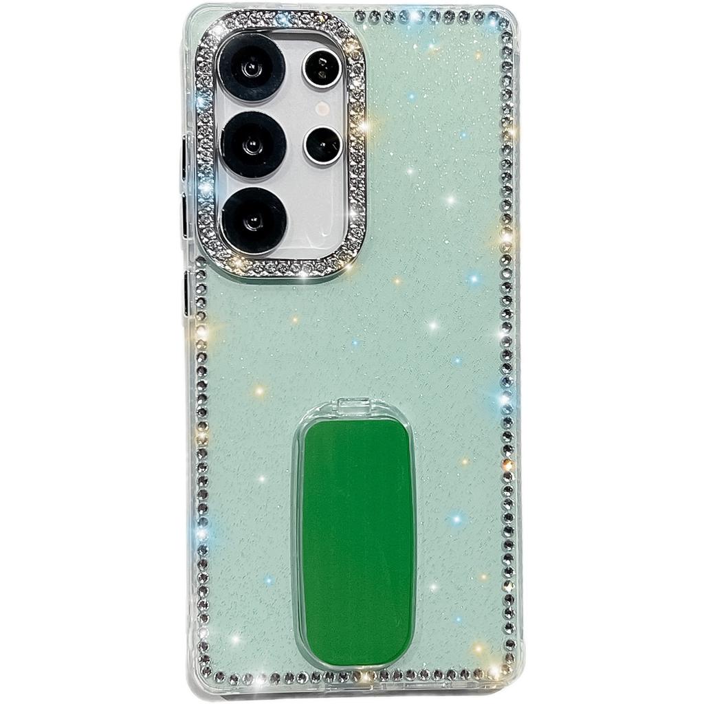 Butterfly Bracket Suitable for Samsung S25 Ultra Mobile Phone Case Flash Drill S24FE Flash Powder A56 Protective Case A17