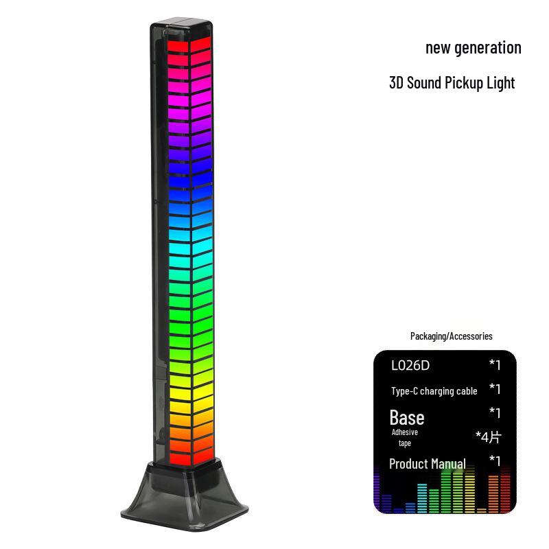RGB Sound-Sync Rhythm Light: Trendy Colorful Music Atmosphere LED for Car or Desk with Sound Sensor