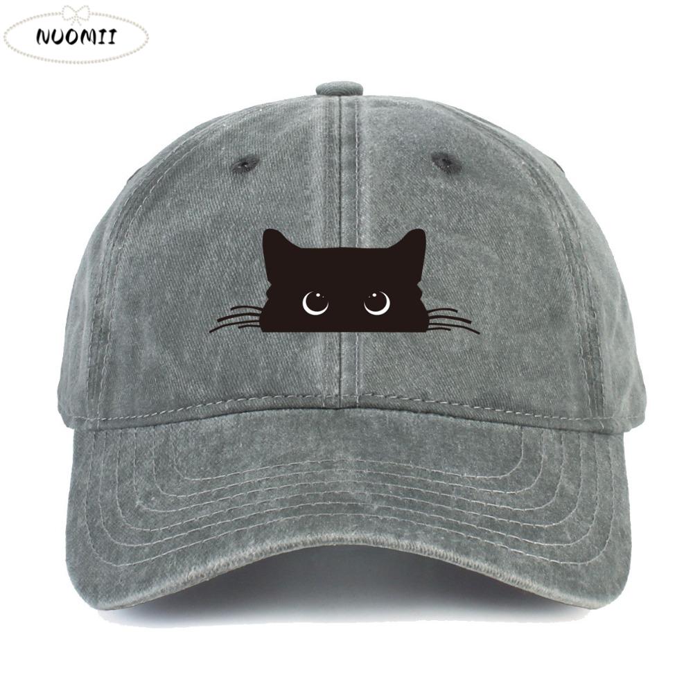 Sunscreen Cat Print Baseball Cap Peaked Cap Cute Cartoon Baseball Hat Fashion Sweet Cotton Baseball Cap Outdoor