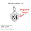 e-Manco Custom Tags Stainless Steel Charms for Necklace Bracelets 6 Sizes to Choose