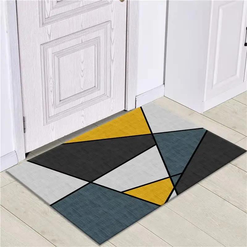 Nordic Absorbent Bathroom Non-slip Foot Mats Outdoor Porch Entrance Door Mat Living Room Carpet Home Rug Bath Mat Flooring Rugs