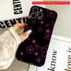 Pink Floral Pattern Phone Case All Inclusive Film Hard Phone Case, Compatible with iPhone 18 Pro Max 17 16 15 14 13 12 11