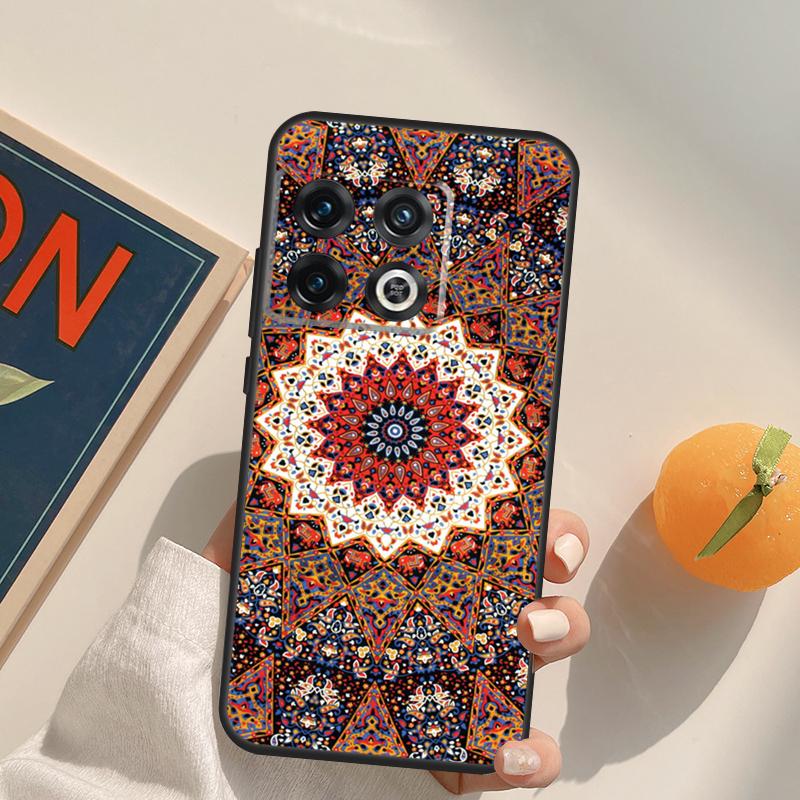 Floral Flower Mandala Design Case For OnePlus 13R 12R 10R 13T 10T 11 12 13 15 OnePlus Nord 5 CE 2 3 4 Lite N20 N30 Cover