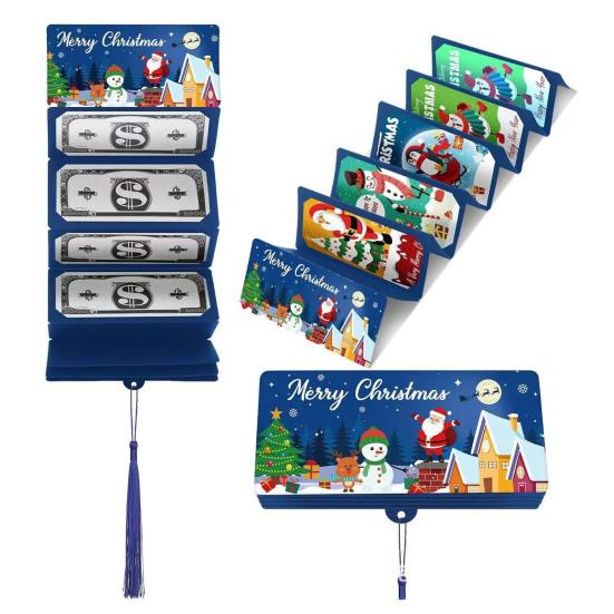 Christmas Red Envelope Money Box Gift Card Holder 10 Slots Surprise