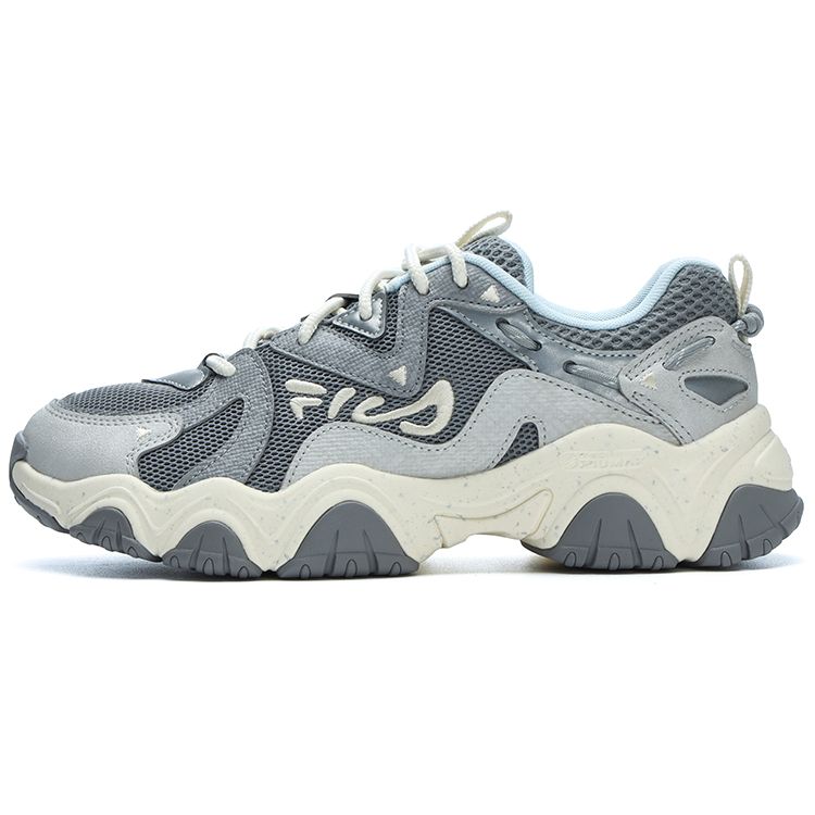 FILA Fluid 4 Fabric Synthetic Leather Cat Paw 4.0 Comfortable Sports Low-Top Lifestyle Shoes Women sneaker Alloy-Gray F12W322107FAD