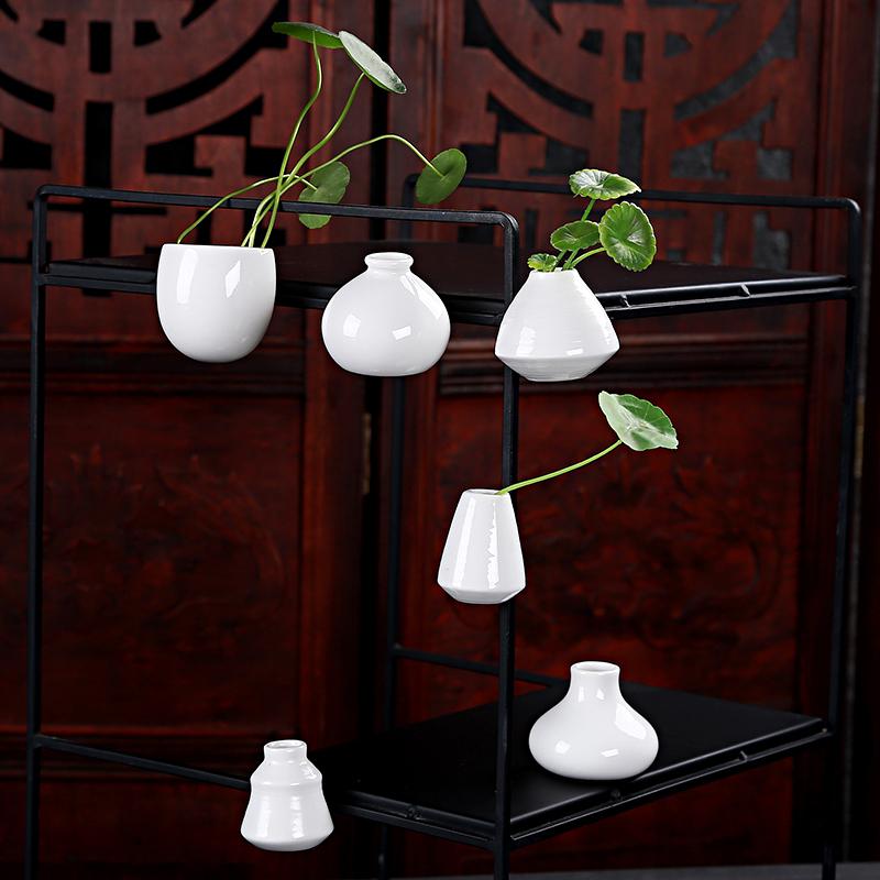 6 szt./zestaw Doniczka Magnetyczna Artykuły Gospodarstwa Domowego Mini Wazon Naklejka na Lodówkę Biała Porcelana Magnetyczny Wazon 3D Bez Roślin