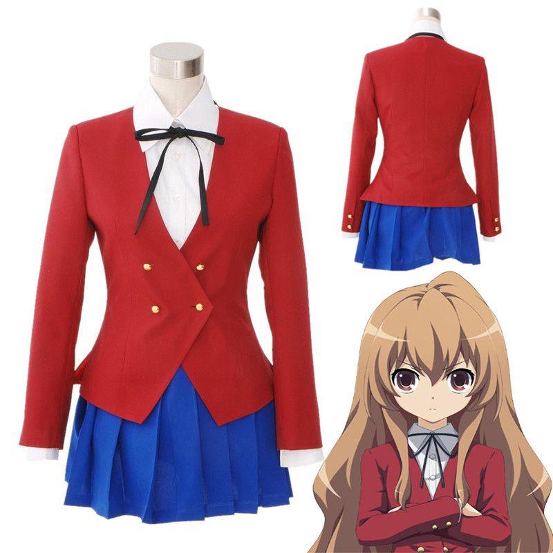 Beautifully Crafted Dragon Tiger Toradora Aisaka Taiga Cosplay Costume Perfectly Tailored For Large Sizes