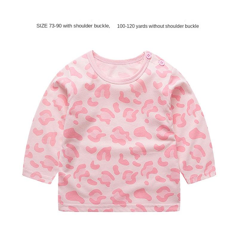 Baby Girl Autumn Long-sleeved T-shirt Baby Cotton Bottoming Shirt Girls Spring and Autumn Tops Small Children Fashionable Autumn Clothes