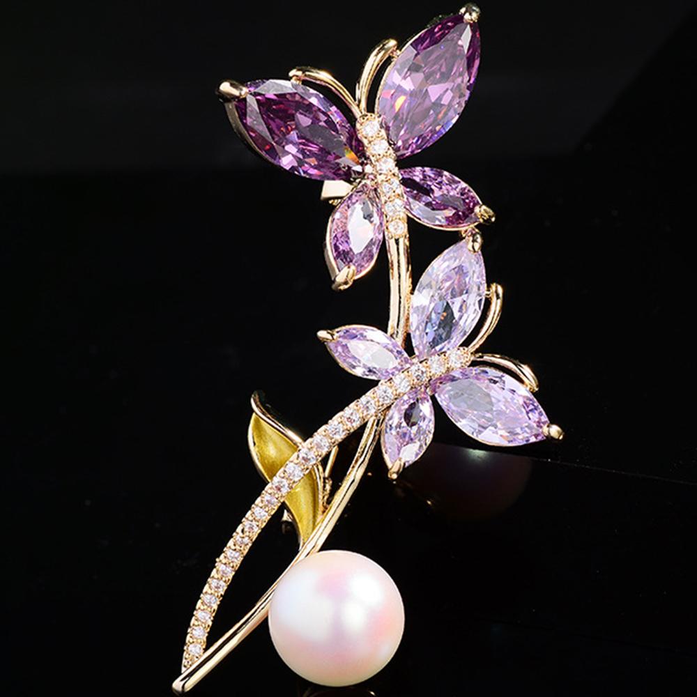 

Женщины Кристалл Цветок Брошь Булавка Стразы Броши Модные Украшения Свадебная Вечеринка Подарки фиолетовый