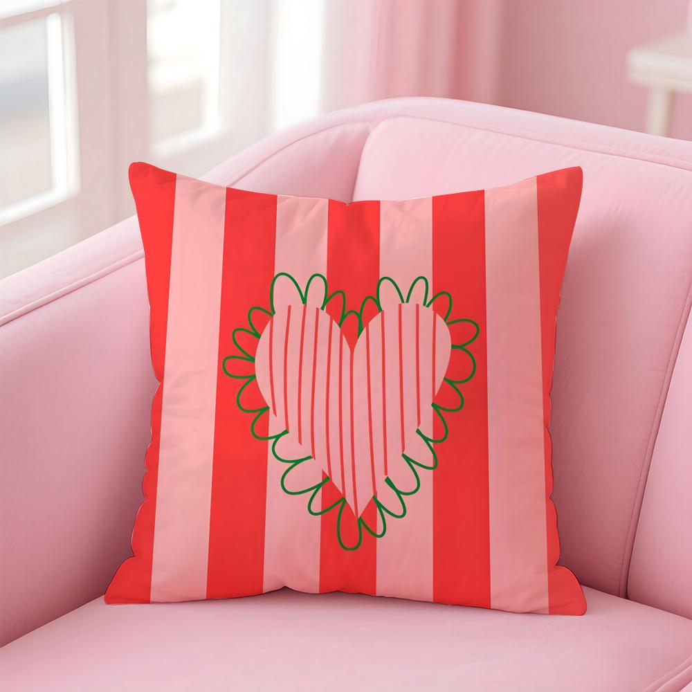 Moderne Pinke Liebe Kunst Luxuriöse Kissenhülle Kissenbezug Weicher Freundlicher Stoff Verdeckter Reißverschluss