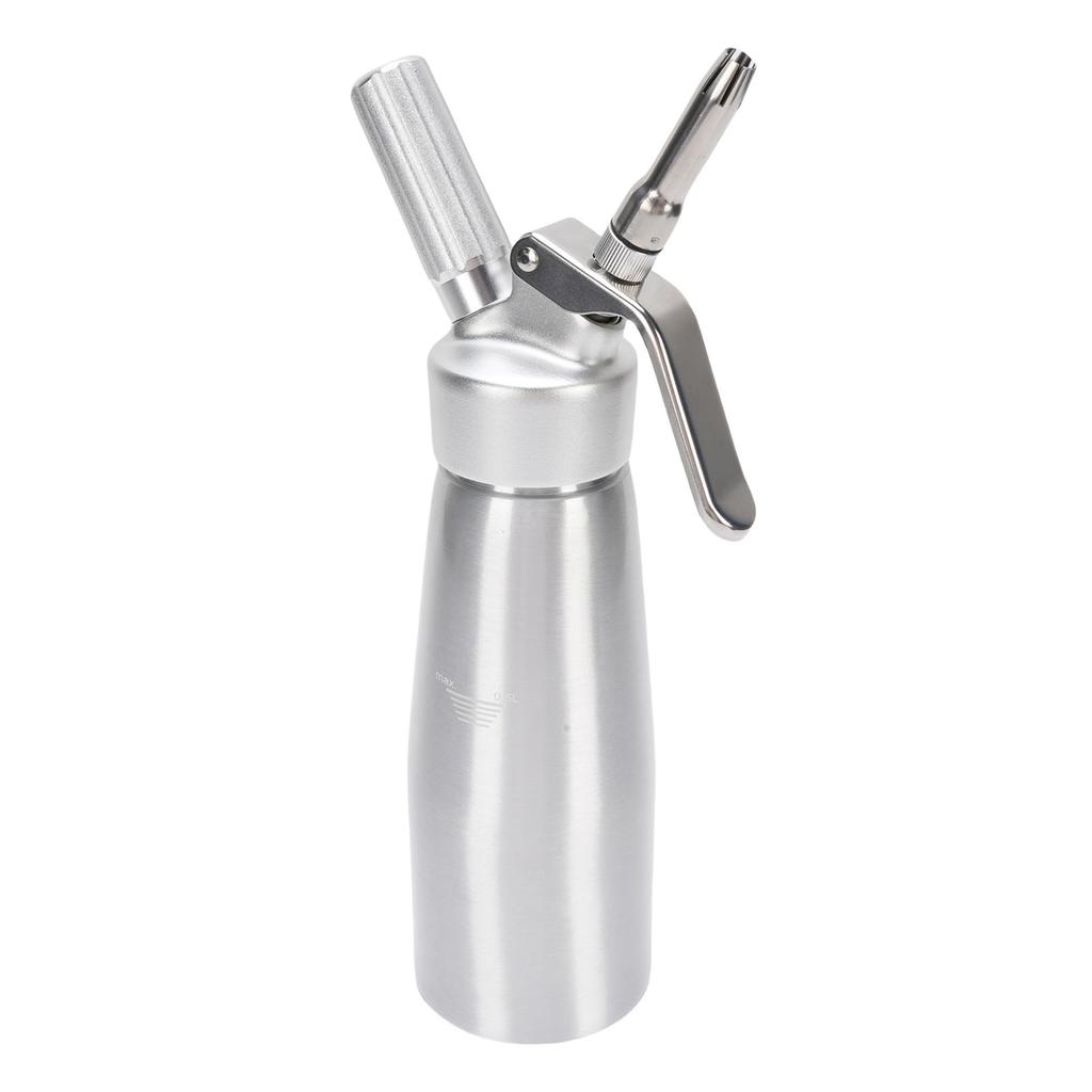 Whipped Cream Dispenser 500ml Professional Aluminum Whip Cream Maker Canister with 3 Nozzles