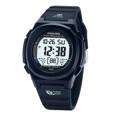 The PINDOWS Digital Sports Watch Is Water Resistant To 50 Meters and Features an LED Alarm and It Makes a Perfect Gift for Any Women's Backlight,
