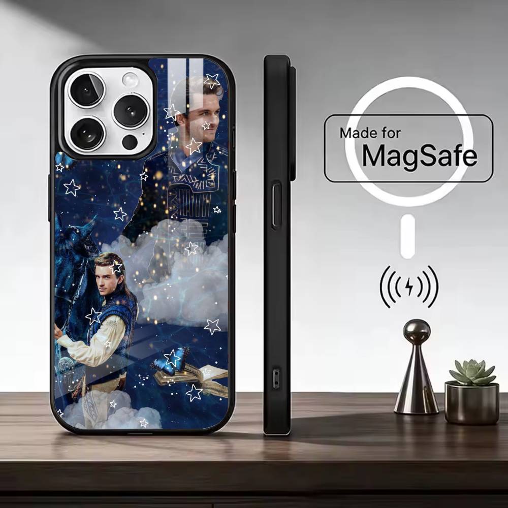 Custodia per telefono con attore Jonathan B-Bailey per iPhone17,16,15,14,13,12,11 Plus,Pro Magnetica con Ricarica Wireless Magsafe