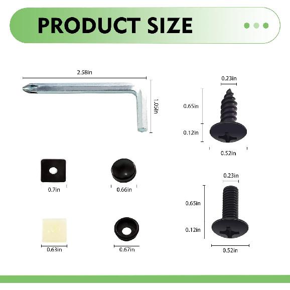 8 PCS Car License Plate Screws, Anti-Breakage Anti-Aging 304 Stainless Steel Screws Bolt, License Plate Frame Mounting Kit with Installation Tool,