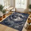Moonlit Cat Theme Soft Crystal Velvet Rug Custom Name & Text Print Non Slip Floor Rug for Bedroom Living Room