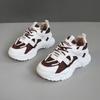 ZYCK-6 new 2025 sports shoes leather surface heightening shoes women's shoes color matching platform student fashion Korean version tide