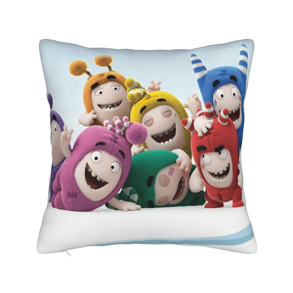 O-Oddbods Pillowcase Merch Printed Cushion Cover Decorations Throw Pillow Case Cover Home Multiple Sizes