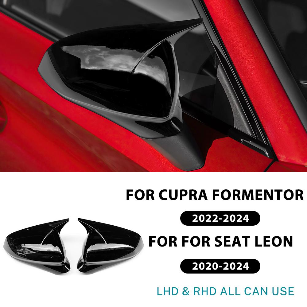 

Крышка зеркала заднего вида для Seat Leon MK4 2020 2025-2025 2025 Cupra Formentor 2025-2025 Карбоновое волокно ABS Глянцево-черная крышка зеркала