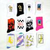 Men's street trend mid tube socks, women's moon cactus, banana sweat absorbing and odor resistant sock