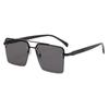 New Retro Metal Double-beam Gradient Sunglasses Driving Driving Sunshade Half-frame Sunglasses