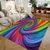 1pc Vibrant Multicolored Spiral Abstract Carpet Perfect for Living Room Bedroom Corridor Modern Flair To Home Rugs for Decor Mat
