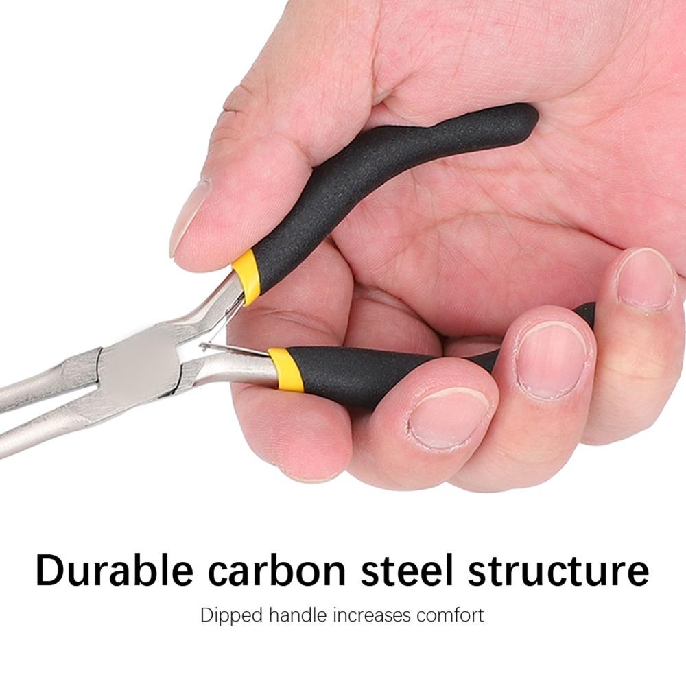 Carbon Steel Long Flat Nose Pliers Small Size Mini Pliers Needle Nose Pliers  Small Object Gripping