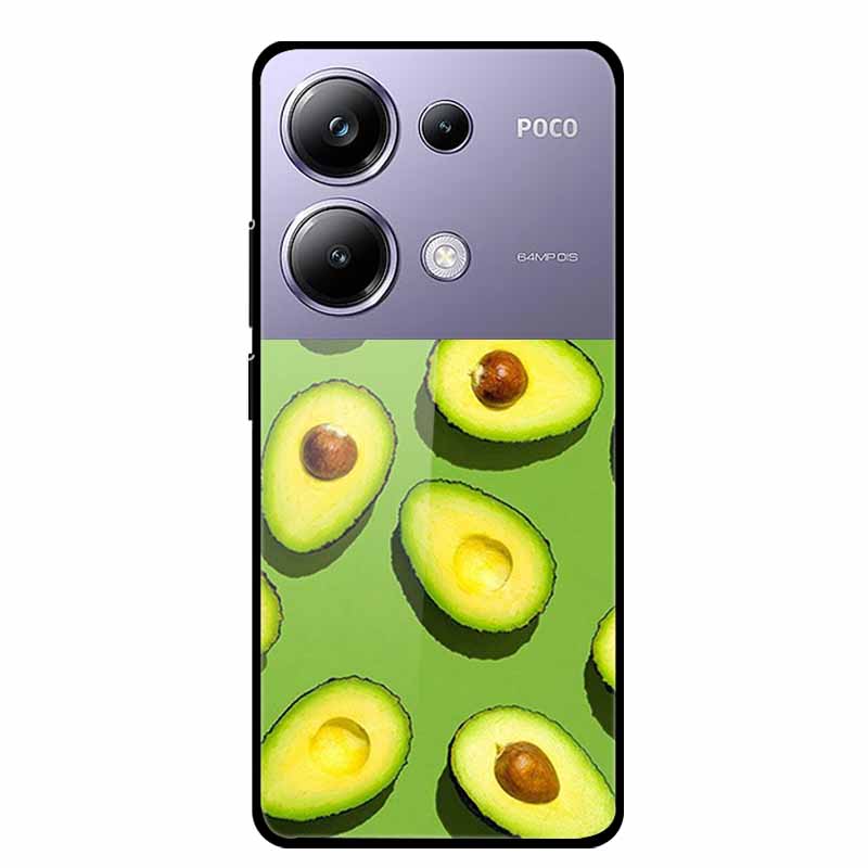 Painting Cover For Poco M6 Pro GlassTempered Glass Case Hard Back Shield for Xiaomi Poco M 6 Pro 6.67" Colourful Phone Fundas