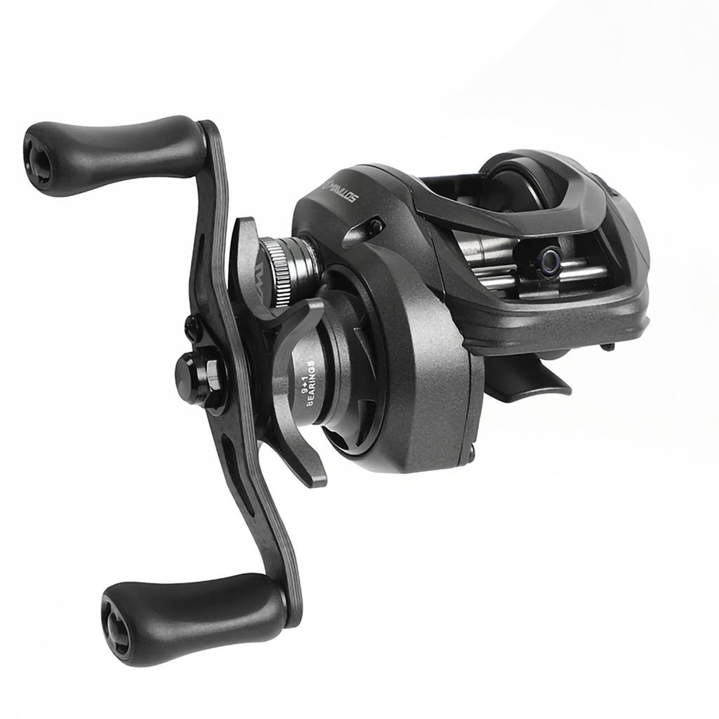 Mavllos Resolute Ultralight Baitcasting Gear Lure Weight Carbon 4kg Drag Magnetic Handle Reel, 7.11 Ratio, 9+1 Bearings, 2-22g, Frame, Capacity,