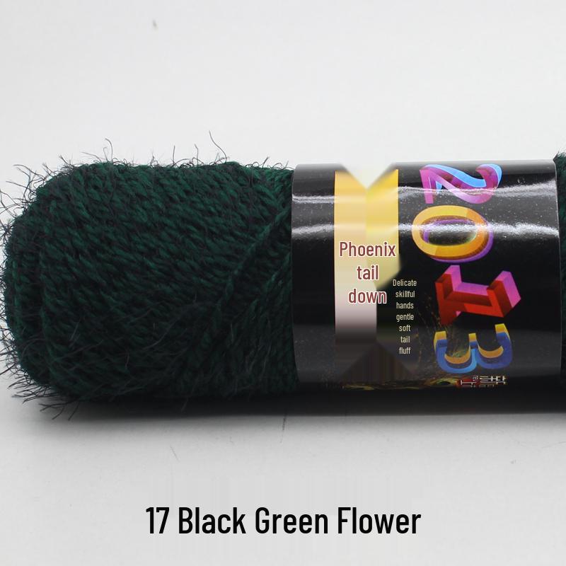 Handmade Mohair Peacock Feather Velvet Yarn for Sweater and Cardigan Knitting