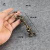 Nepal Handmade Solid Brass Angry Lotus Master Base Vajra Pestle Magic Pestle Eychains Holder Desk Decoration Paperweight Crafts